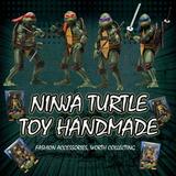 Cowabunga! Gomind 7 Teenage Mutant Ninja Turtles Action Figure Statue Model Toy TMNT 1990/Movie Turtles Toys for Birthday Gifts Decorations Collection_All four