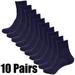 Qcmgmg Compression Ankle Socks for Women Cushion Athletic Crew Grip Socks for Men Sport Runnning Men Socks 10 Pack