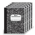 Rosmonde Graph Paper Composition Notebook 5 Pack 200 Pages (100 Sheets) Quad Ruled Composition Notebook Graph Notebooks 4x4 Grid Composition Notebook Black Marble Sewn Hard Cover 9-3/4 x 7-1/2