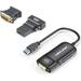 USB 3.0 to DVI HDMI VGA Video Graphics Adapter Universal Converter with Audio Port Displaylink Chip Supports up