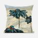 Amrita Sen Designs 20 x 20 in. Hawaii Floral Oil Duo Suede Blown & Closed Pillow - Yellow & Blue