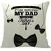 Dtydtpe Fall Pillow Covers Father s Day Pillowcase Cartoon Style Linen Digital Printing Pillowcase