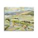 Lush Green Mountain Landscape Abstract Painting Gallery Wrapped Canvas Print Wall Art