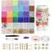6000 Pcs Clay Beads Kit for Jewelry Making Kit Heishi Beads for Girls Polymer Clay Beads for Jewelry Making Kit Flat Beads Preppy Bracelets Kit with Letter Beads for Girls 8-12 Preppy Gift Pack