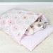 TERGAYEE Cat Sleeping Bag Covered Cat Bed for Indoor Cats Small Pet Bed Cozy Kitten Bed Cute Cat Bed with Removable Pillow Soft Pet Mat Machine Washable Pet Cave Bed