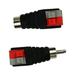 BTOER 1 Pair Speaker Wire Cable to Audio Male RCA Connector Adapter Jack Plug