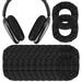 Geekria 100 Pairs Disposable Headphones Ear Cover for Over-Ear Headset Earcup Stretchable Sanitary Ear Pads Cover Hygienic Ear Cushion Protector (M / Black)