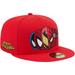 Men's New Era Red Spider-Man Faces 59FIFTY Fitted Hat