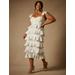Plus Size Women's Bridal by ELOQUII Corseted Tiered Dress in Floral Print (Size 26)