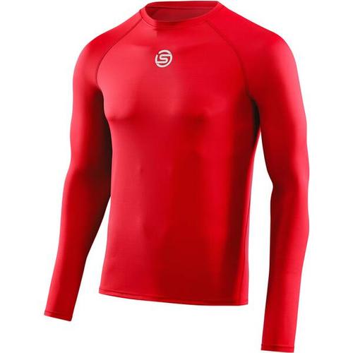 SKINS Herren Shirt Kompressionsshirt S1 Long Sleeve, Größe L in Rot
