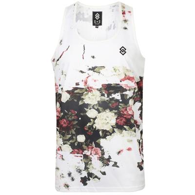 Vests St Lucio Floral Sublimation Print Vest Top In White- Saint & Sinner / XS - Tokyo Laundry