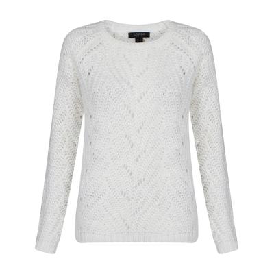 Jumpers Womens Amara Reya Orange Blossom Textured Knit Jumper in Ivory / 16 - Tokyo Laundry