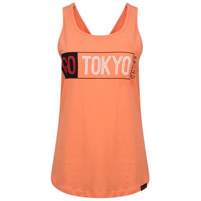 Vests Korpi Racer Back Vest Top in Fusion Coral Active / 10 - Tokyo Laundry