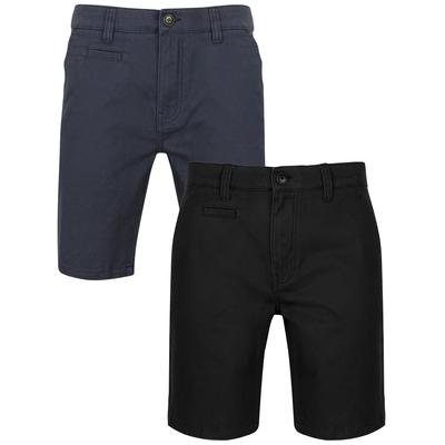 2 Pack Shorts Daly 2 Pack Cotton Twill Chino Shorts with Stretch in Mood Indigo / Jet Black - South Shore / XL - Tokyo Laundry