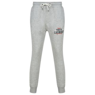 Sweatpants Dischord Brushback Fleece Cuffed Joggers in Light Grey Marl – / S - Tokyo Laundry