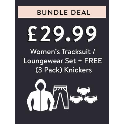 Custom Bundle Bundle Deal - Women's Tracksuit / Loungewear Set + FREE (3 Pack) Knickers for £29.99* - Tokyo Laundry