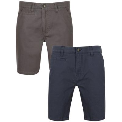 2 Pack Shorts Daly 2 Pack Cotton Twill Chino Shorts with Stretch in Mood Indigo / Dark Grey - South Shore / S - Tokyo Laundry