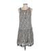 Sanctuary Casual Dress - DropWaist Tie Neck Sleeveless: Tan Leopard Print Dresses - Women's Size Small