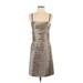 BCBGMAXAZRIA Cocktail Dress - Sheath: Tan Camo Dresses - New - Women's Size 4 Petite