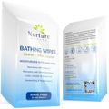 Nurture Valley Rinse Free No Shower Bathing Wipes (40 Pack) | Individually Wrapped Waterless Adult Body Bath Wash Cloths with Aloe Vera & Vitamin E - 40 Travel Packs