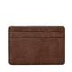 Fossil Wallet for Men Steven, Leather Card Case Medium brown 10.2cm L x 0.6 cm W x 7cm H ML4395210