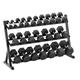 Equipped Gym - Weights Dumbbells Set With Horizontal 3 Tier Rack Stand. 2.5kg-40kg Pairs Cast Iron Gym Weights. Gym Equipment For Home And Commercial Use For Both Men And Women