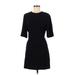 FELICITY & COCO Casual Dress - Sheath Crew Neck Short sleeves: Black Print Dresses - Women's Size Medium