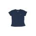 Nike Active T-Shirt: Blue Solid Sporting & Activewear - Kids Girl's Size 7