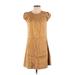 Calypso by Christiane Celle Casual Dress: Tan Dresses - Women's Size Small