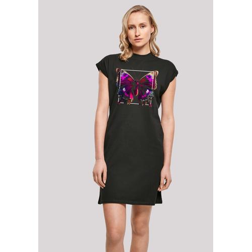 „Shirtkleid F4NT4STIC „“Pink““ Gr. XS, schwarz Damen Kleider Freizeitkleider Print“
