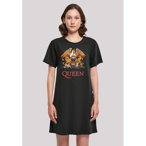 „Shirtkleid F4NT4STIC „“Queen Damen T-Shirt Kleid““ Gr. M, schwarz Damen Kleider Freizeitkleider Print“