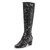 Stiefel "Paillettenverzierter Langschaftstiefel", Damen, Gr. 39, schwarz, Obermaterial: 100% Synthetik. Futter: 100% Textilmaterial. Decksohle: 100% Lederimitat. Laufsohle: 100% Synthetik, LASCANA BELLE AFFAIRE, unifarben, Glitzer, sexy, Schuhe,...