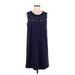 Old Navy Casual Dress - Mini Scoop Neck Sleeveless: Blue Print Dresses - Women's Size Medium