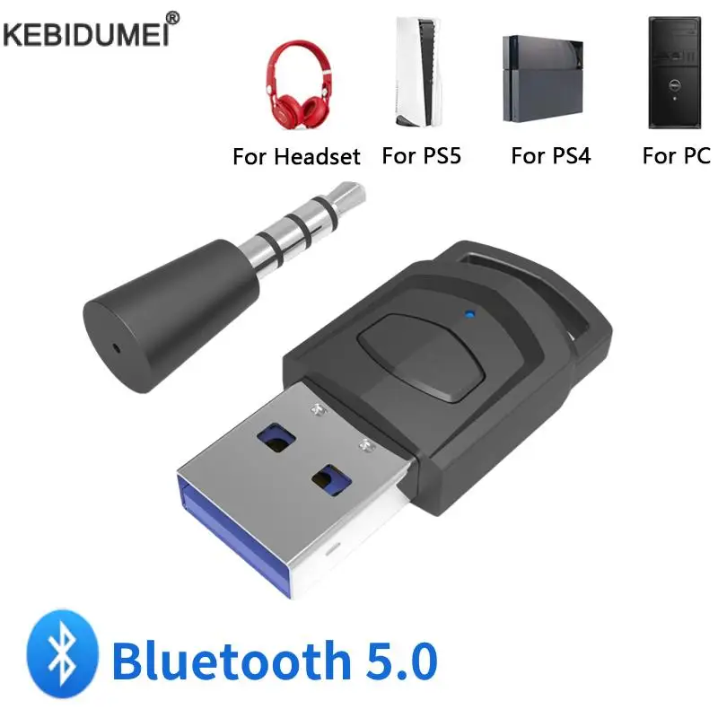 Adaptateur de casque Audio de jeu sans fil, récepteur pour Console de jeu PS5, PS4, casque PC, transmetteur Audio Bluetooth 5.0