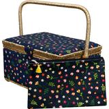 SINGER Large Sewing Basket Ditsy Floral Print w/ Matching Zipper Pouch | 6 H x 8 D in | Wayfair 00044