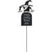 The Holiday Aisle® Lambright Witch Tombstone Plant Garden Stake in Black | Wayfair ECAC1FE86FAB44BDA5C74858300276AA