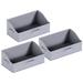 Ebern Designs 3 Pack Collapsible Trapezoid Storage Bins Box - Set of 3 Cardboard/Paper/Fabric in Gray | 7 H x 11 W x 19 D in | Wayfair