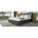Latitude Run® Lantin Upholstered Platform Storage Bed w/ Tufted Wingback Headboard, 4 Drawers Linen in Gray | 39 H x 57.5 W x 79.3 D in | Wayfair