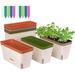 Ebern Designs Self-Watering Window Herb Planter Box Plastic in Orange/Green/Brown | 5.5 H x 4.5 W x 10.5 D in | Wayfair