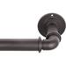 Williston Forge Cambria Designer Series Industrial 1 1/8 Inch Dia. Fixed Length Curtain Rod Metal in Brown | 1.5 H x 60 W x 4 D in | Wayfair