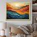 Ivy Bronx Janinda Coral Teal Bold Mountains Landscape Framed On Canvas Print Metal | 16 H x 32 W x 1 D in | Wayfair