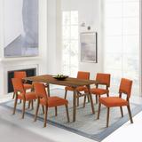 Channell Black or Walnut Wood 7 Piece Dining Set