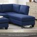 104.3*78.7" Modern L-shaped Sectional Sofa,7-seat Linen Fabric Couch Set with Chaise Lounge and Convertible Ottoman