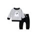 Halloween Infant Baby Boy Outfits Ghost Long Sleeve Sweatshirt Pullover Tops Pants Toddler Halloween Costumes