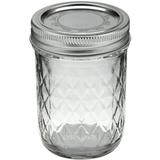 Ball Quilted Crystal Mason Jar W/ Lid & Band Regular Mouth (Pack of 3)