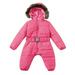 Cathalem Boys Snow Suits Size 10 Hooded Jacket Boy Jumpsuit Coat Baby Romper Toddlers Winter Snow Jacket And Snow Pants Childrenscostume Hot Pink 18-24 Months