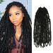 18 Inch 8 Pack -THEN-TIC Butterfly Locs Crochet Hair Distressed Fx Locs Crochet Soft Locs Pre Looped Hair Extensions (18 Inch (Pack Of 8) 1-Jet Black)