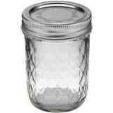 Ball Quilted Crystal Mason Jar W/ Lid & Band Regular Mouth (Pack of 6)