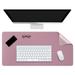 Desk Mat Protector Pad - Multifunctional Dual-Sided Office Desk Pad Smooth Surface Soft Mouse Pad Waterproof Desk Mat for Desktop PU Leather Pad for Office/Home(Rose Red 32 x 16 )