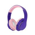 Cglfd Clearance Bluetooth Headphones Headset Wireless Bluetooth 5.1 Headphone for Learning Business Online Courses Earphone with Earphone Mic Support-card Playing Android and IOS Purple